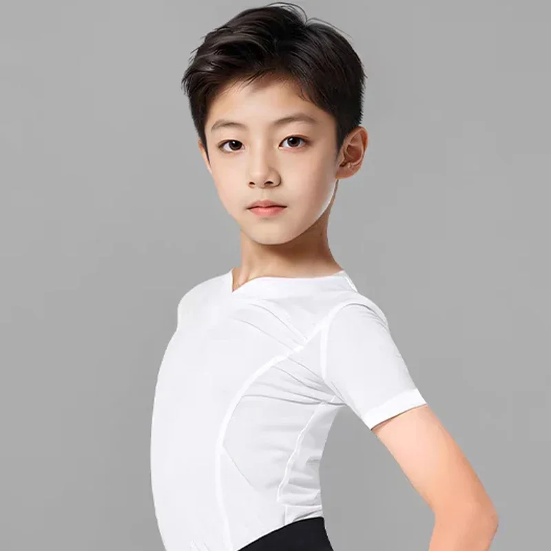 Mode enfants vêtements de danse moderne garçons salle de bal danse compétition Costume enfants danse latine vêtements formation porter SL12817