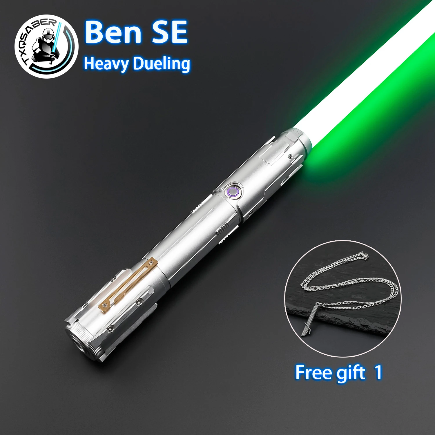 

TXQSABER Ben Skywalker Lightsaber High Quality Metal Hilt Dueling Laser Sword Smooth Swing Neopixel Jedi 12 Colors Cosplay