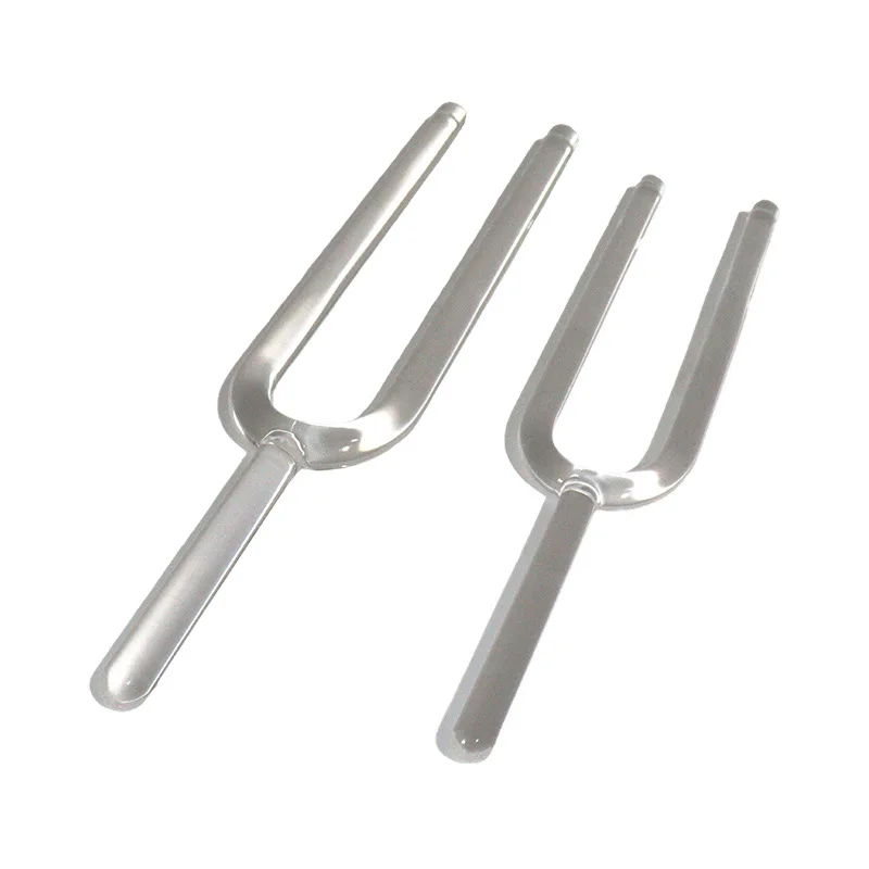 Relaxation Instrument Crystal Tuning Fork, Transparent Quartz Stone Quasi-Tuning Fork, Sound Therapy Instrument Color Relaxati