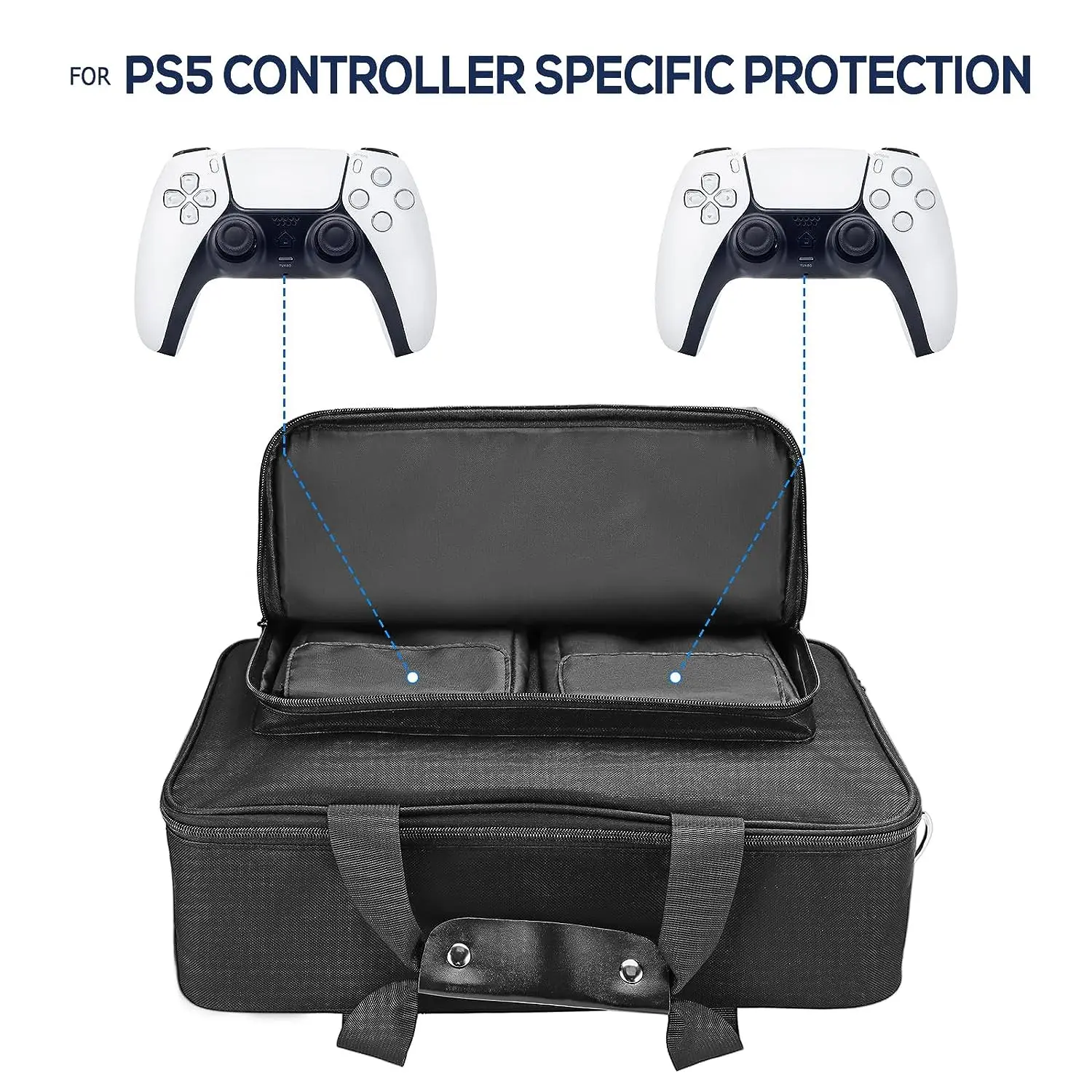 Carry Case for PS5 Console Waterproof Shockproof Protective Shoulder Travel Bag For Playstation5 Controller Game Accessories