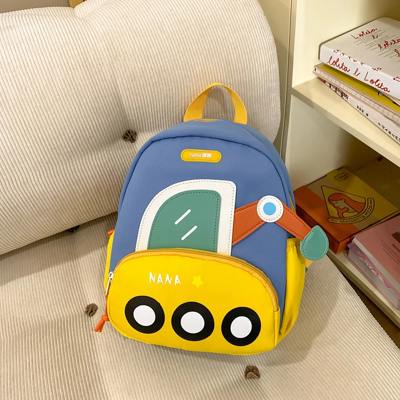 

Kindergarten backpack cartoon cute boy baby backpack small class children excavator girl backpack