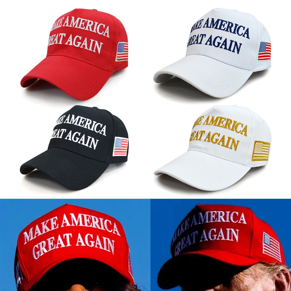 2024 MAGA Donald Trump Hat 45-47 MAKE AMERICA GREAT AGAIN Slogan Adjustable Embroidered American USA Flag Baseball Cap