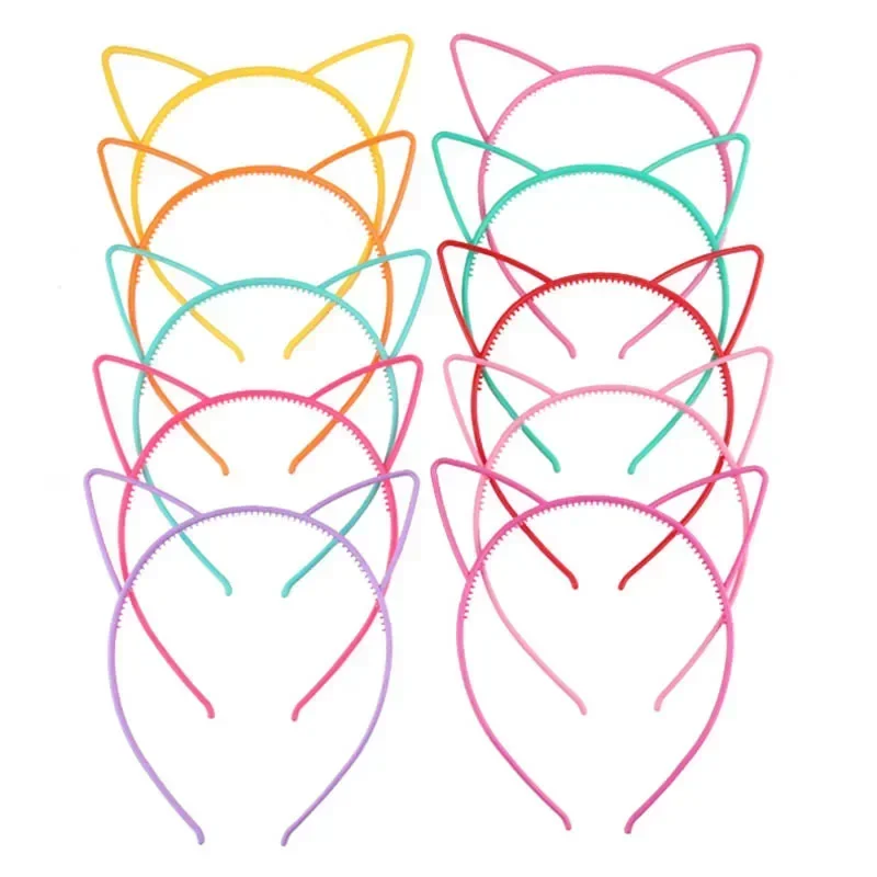 

50pcs Baby Girl Cat Ear Headwear Crown Happy Birthday Headband Hair Hoop Hairband Kids Gift Christmas Halloween Festival