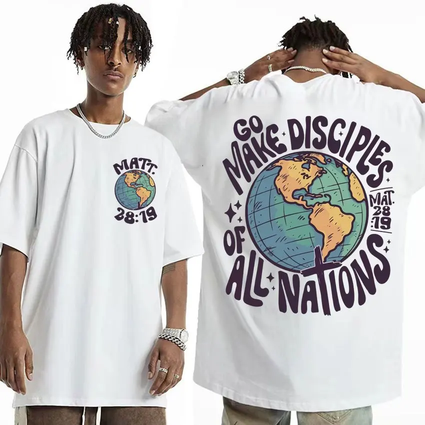 Go Make Disciples Christian Setwear T Shirts Vintage Men Bib