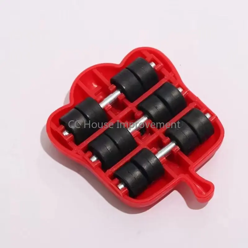 5pcs Set Furniture Lifter Heavy Duty Furniture Mover Transport Moving System 4 Move Roller 1 Wheel Bar Lifting Hand Tool Set