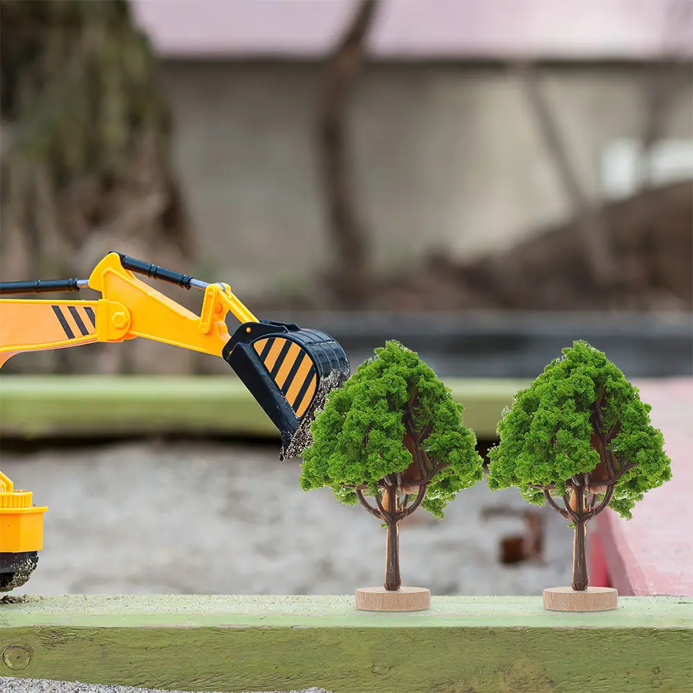 

6pcs Miniature Artificial Road Tree For Train Scenery Diorama Sand Table Diy Landscape Decor Simulation Tree Ornament
