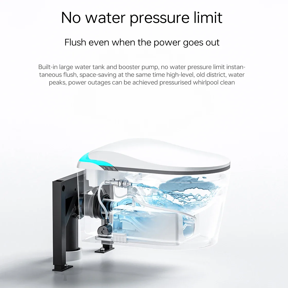 Hidde Water Tank Intelligent Sanitary Ware Wall Mounted Water Closet Bathroom Ceramic Smart Wall Hung Toilet Bowl image 3