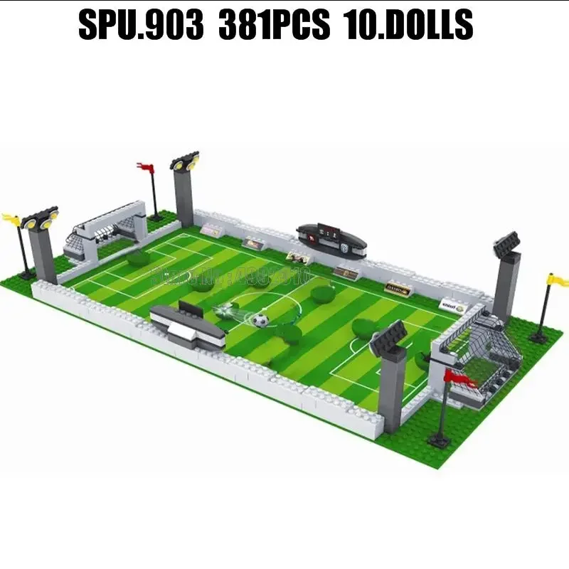 25690 381pcs Boy Sport Football Soccer 10 Dolls Building Block Toy