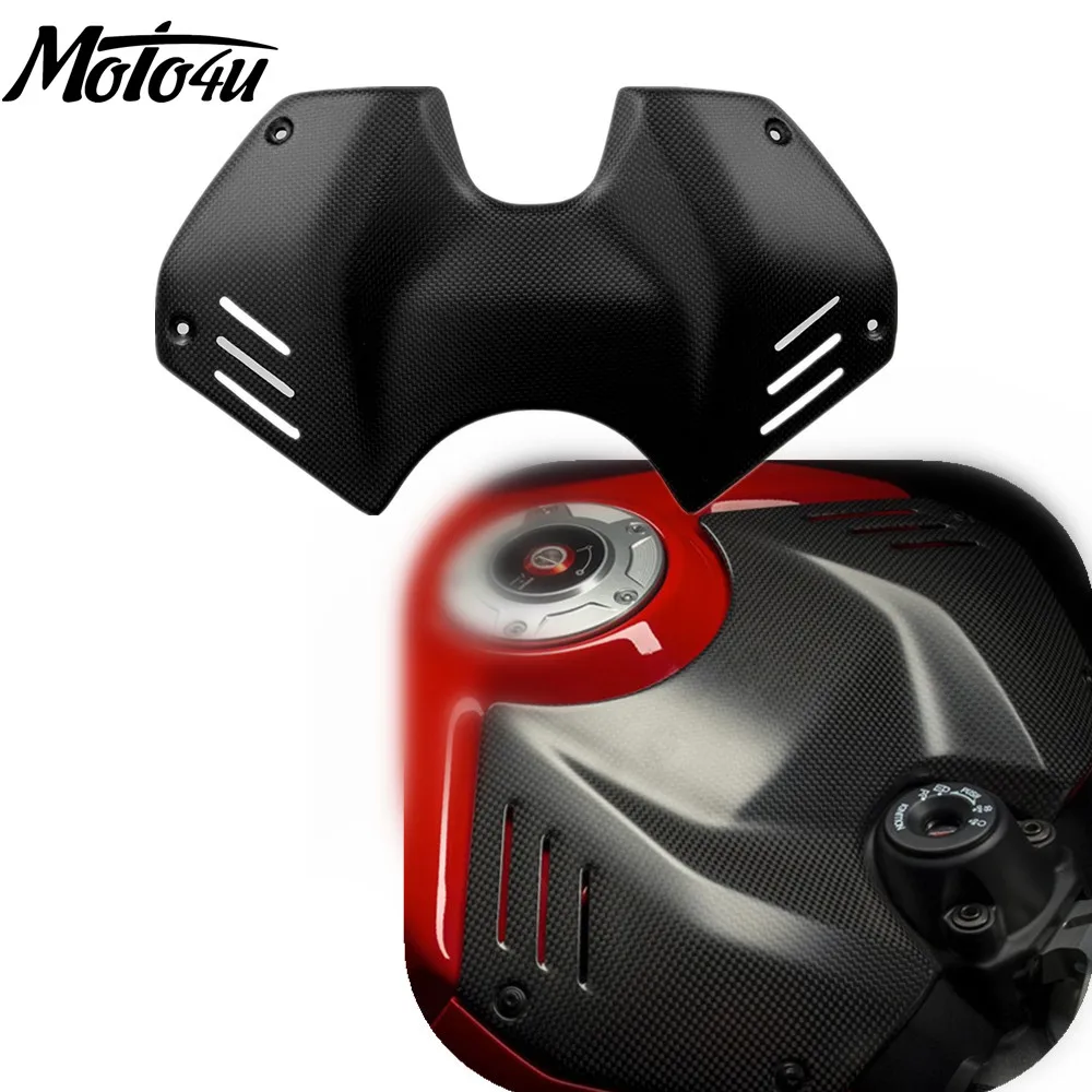 

For Ducati Panigale V4 V4S V4R 2018 2019 2020 2021 Carbon Fiber Motorcycle Fuel Gas Tank Battery Cover Guard