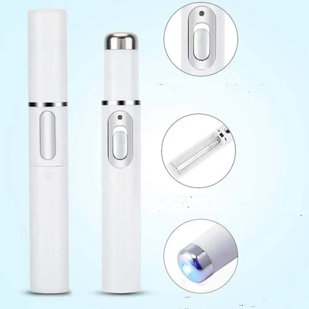 Mini Blue Light Acne Pen Eye Massager, Anti-bolsa Black Eye Massage Stick, Olho e Face Beautifying Instrumento