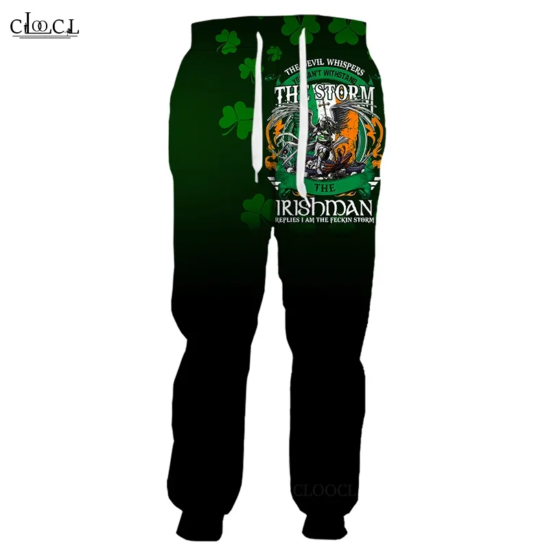 CLOOCL الأيرلندية سانت باتريك يوم Sweatpant ثلاثية الأبعاد طباعة بنطلون الرجال النساء Harajuku الركض بانت الشارع الشهير عادية بانت انخفاض الشحن