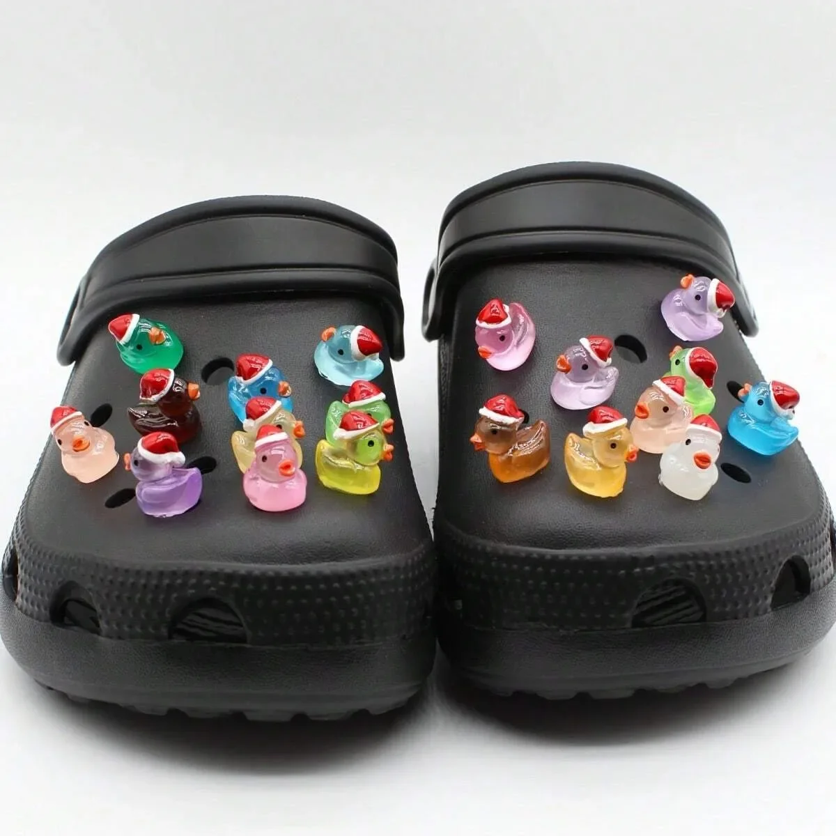 14/16PCS Leuchtende 3D DIY Abnehmbare Schnalle Schuhe Zubehör Ente Schuh Charms Set Nette Weihnachten Enten Erweiterte schuh Dekorationen – Detail 11