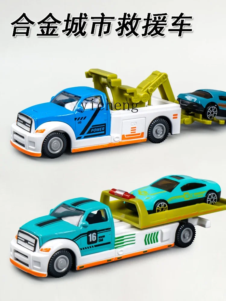 Tqh Giocattolo Lega Recupero Veicolo Ragazzo Simulazione Modello in metallo Rimorchio Sollevamento Ingegneria Crescita auto
