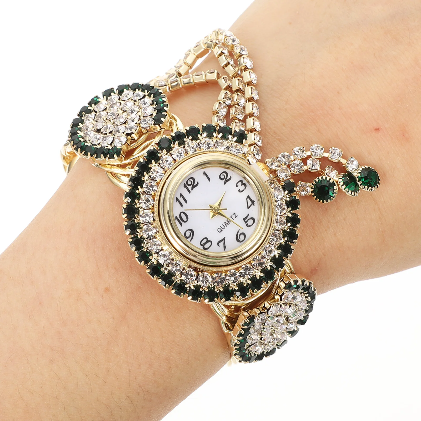 

Fashionable Women Watch Quartz Alloy Bracelet Decorative Casual Leisure Wristwatch Elegant Design Female Watch for Daily Use