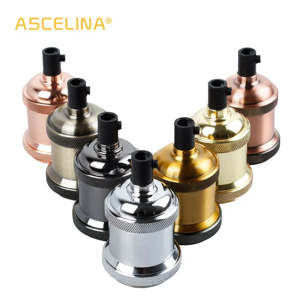 Vintage Edison Lamp Base Pendant light E27 Screw Bulb base Aluminum Light Socket Industrial Retro Fittings lamp holder Fixture