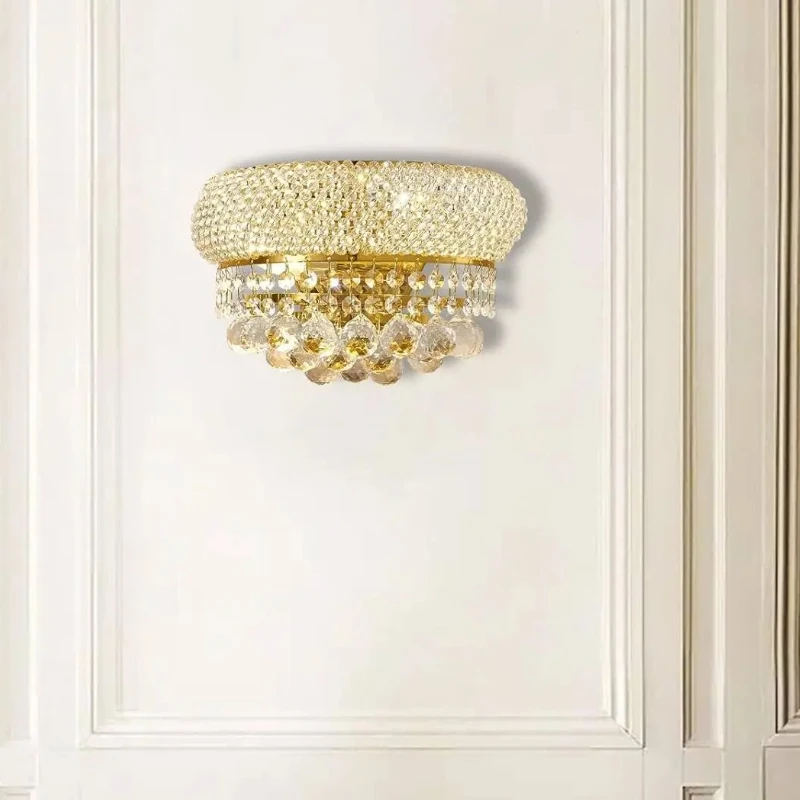 الشمال ضوء فاخر كريستال الجدار مصباح الآن مصمم بسيط غرفة نوم غرفة المعيشة ضوء الممر تركيبة إضاءة الزخرفية