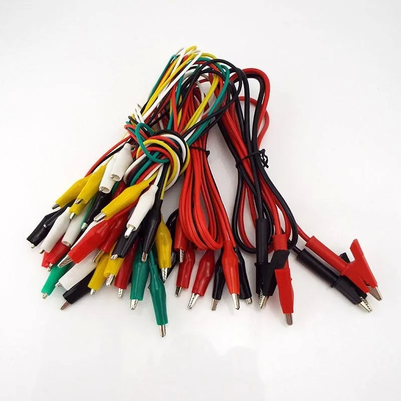 المزدوج التمساح كليب التمساح كليب إلى 4 مللي متر الموز موصل راسم الذبذبات اختبار التحقيق كابل DIY بها بنفسك الاختبار الكهربائي B1 #6