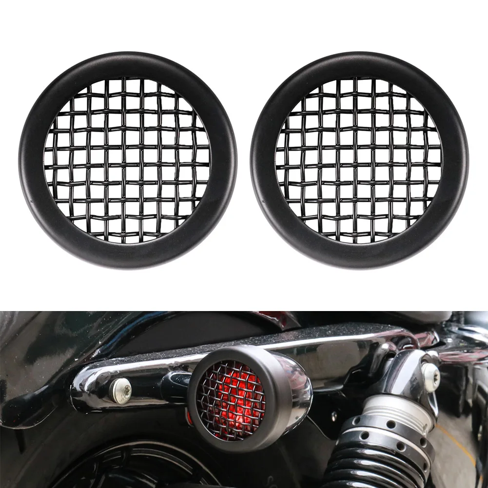 

1 Pair Motorcycle Turn Signal Grill Cover Black For Harley Davidson Sportster XL883 XL1200 X48