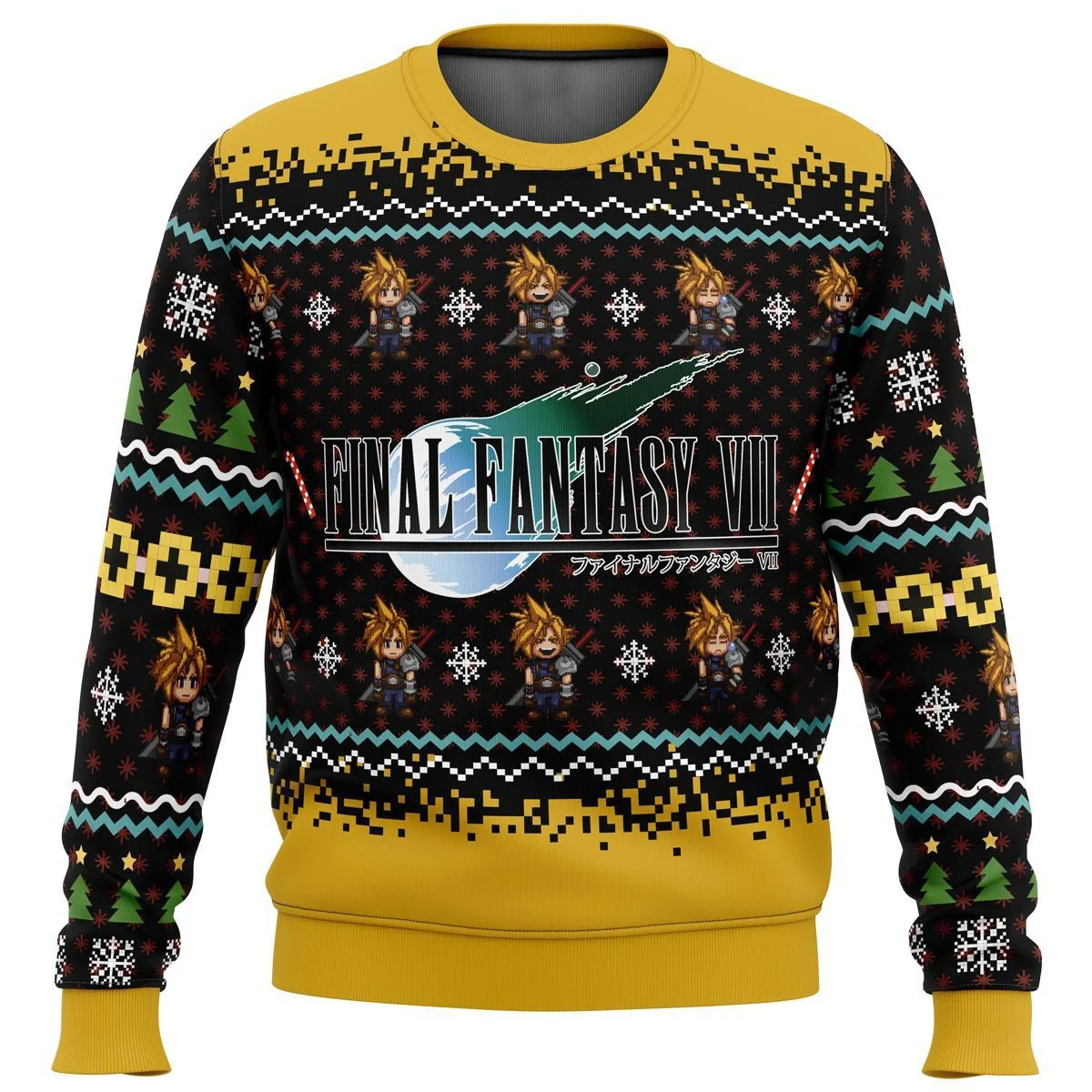 FINAL FANTASY Christmas Carnival Gift Unisex Holiday Clothing Autumn and Winter New Pullover Fashion Sweater