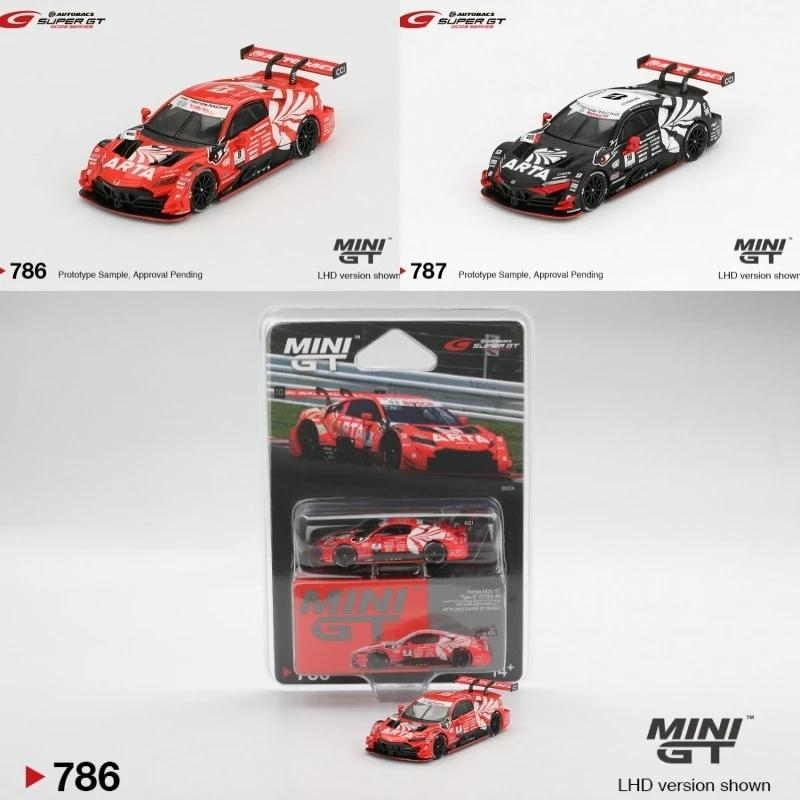 

Литая под давлением модель автомобиля MINI GT 1:64 NSX GT TypeS GT500 ARTA 2023, серия SUPER GT