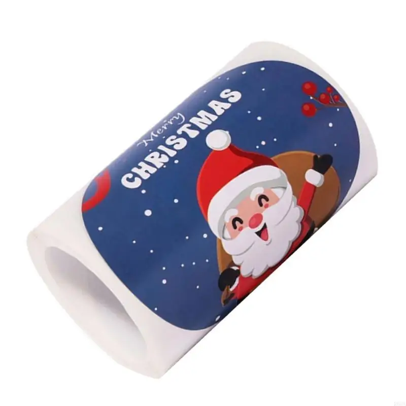 

R66A 100Pcs Christmas Stickers Gift Wrap Label Self-adhesive for Gift Bag Gift Card Gift Case Envelope Decor DIY Scrapbooking