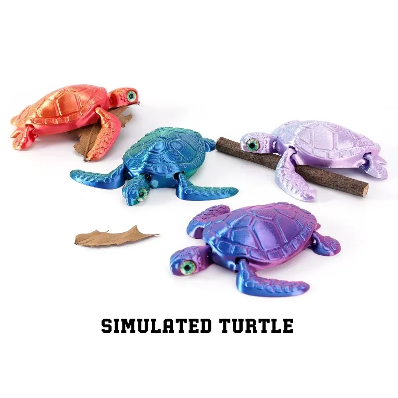 1pc 3D Printed Realistic Sea Turtle Decorative Ornament, Aquarium Decoration, Desk Ornament, Perfect Decorative Gift