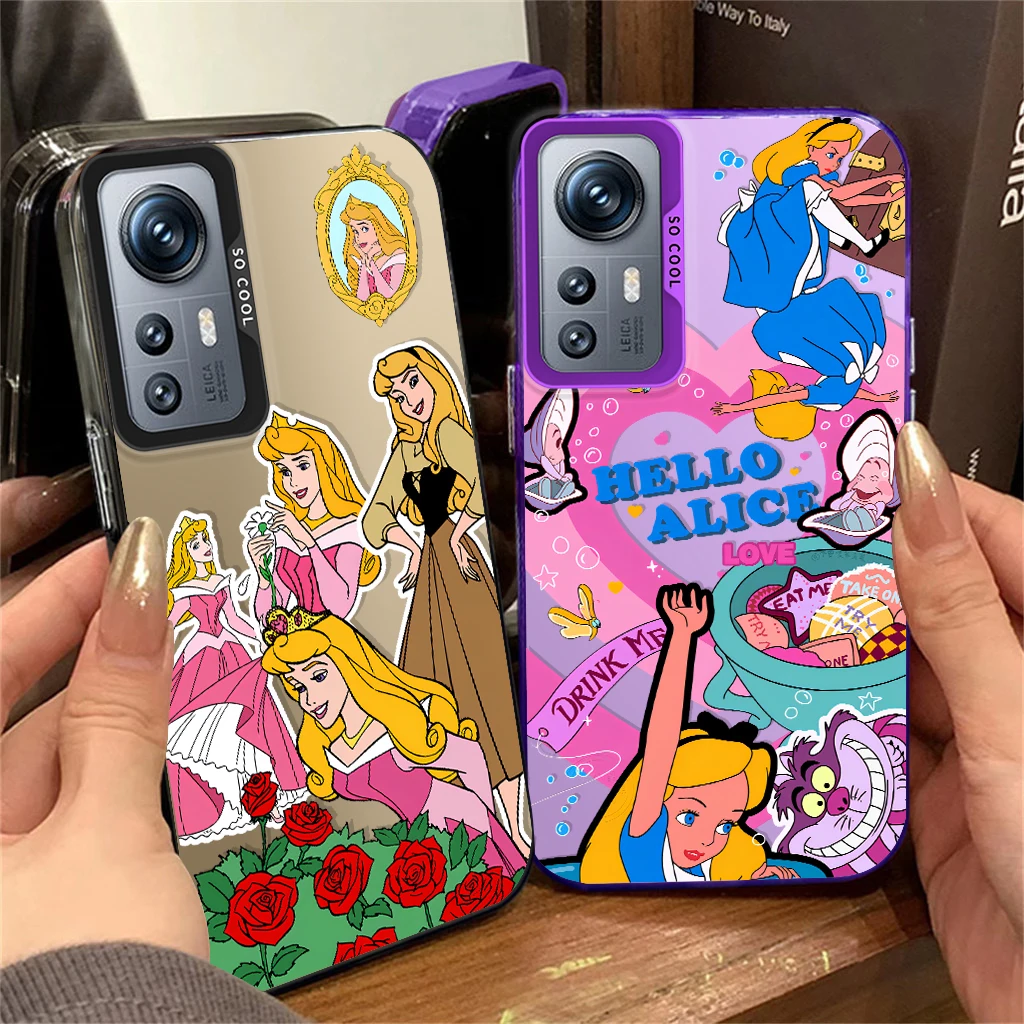 

Disney Cute Pprincess For Redmi Note 13 12S 11S 10Lite Pro Max Plus 4G 5G Fashion Colorful Silver Phone Case