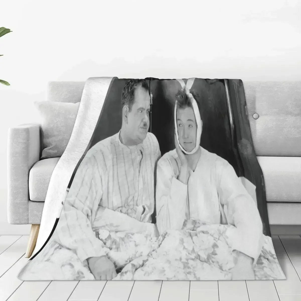 Laurel &Amp Hardy Poster Yard Outdoor Throw Blanket Blanket Personalized Comfortable Bedroom Multi Style