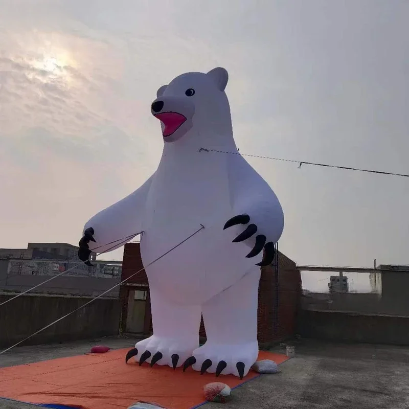 Giant Christmas Inflatable Polar Bear Led Lighting Outdoor 30ft High Inflatable Toy Decoration For Sale