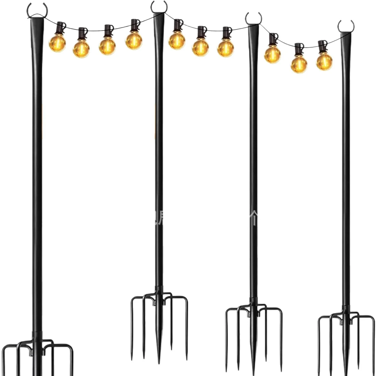 Top Quality Metal String Light Poles, Suitable for Outdoor Hanging Decoration Garden Backyard Patio Lighting  Parties Weddings