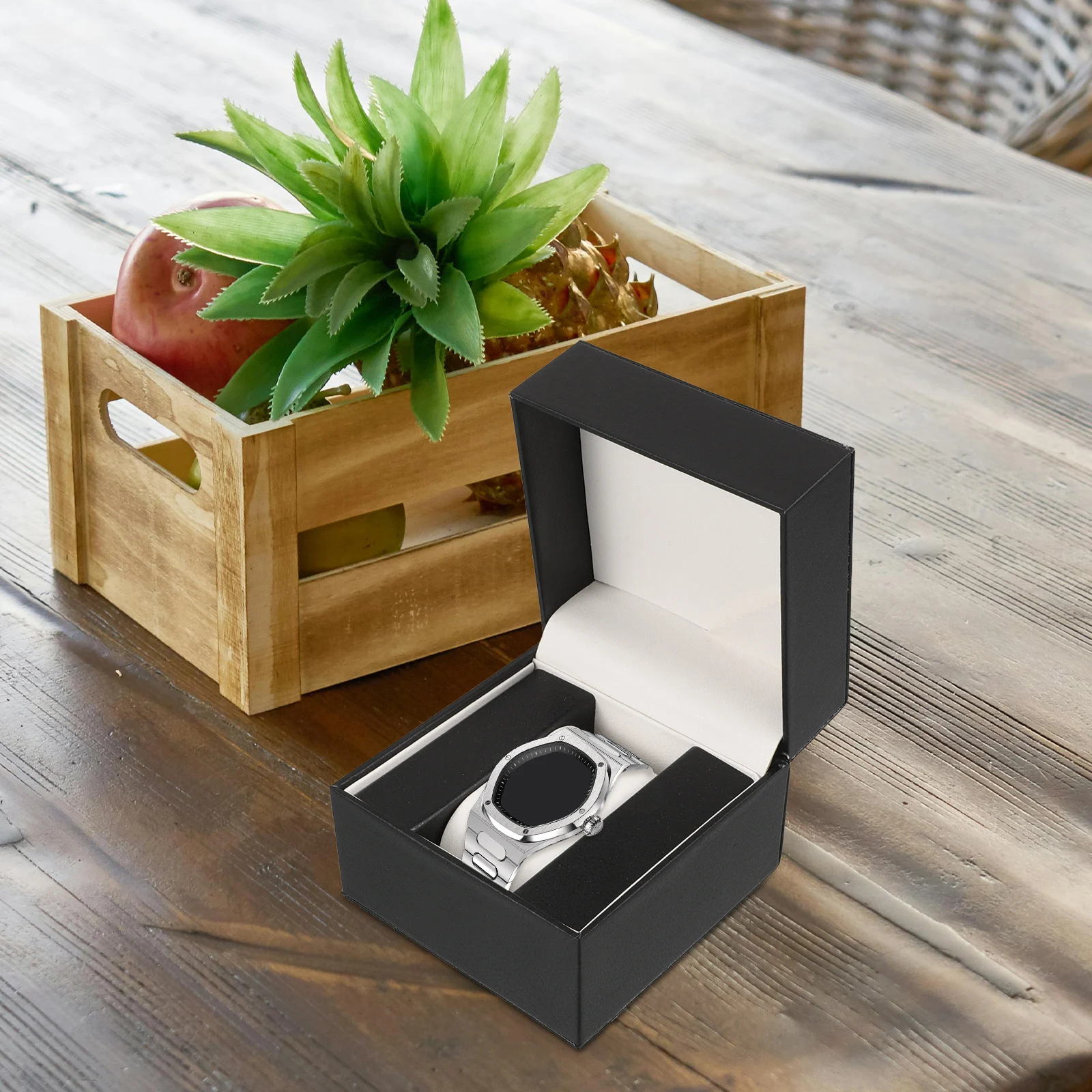 

Single Pu Jewelry Organizer Design Portable Wristwatch Display Box Travel Storage Travel Case For Men Watch