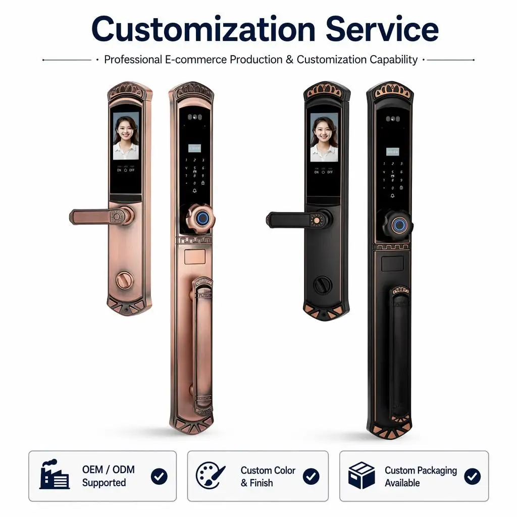 A Villa-exclusive Fully Automatic Face and Fingerprint Lock with Multiple Unlocking Methods App Control Cloud Storage