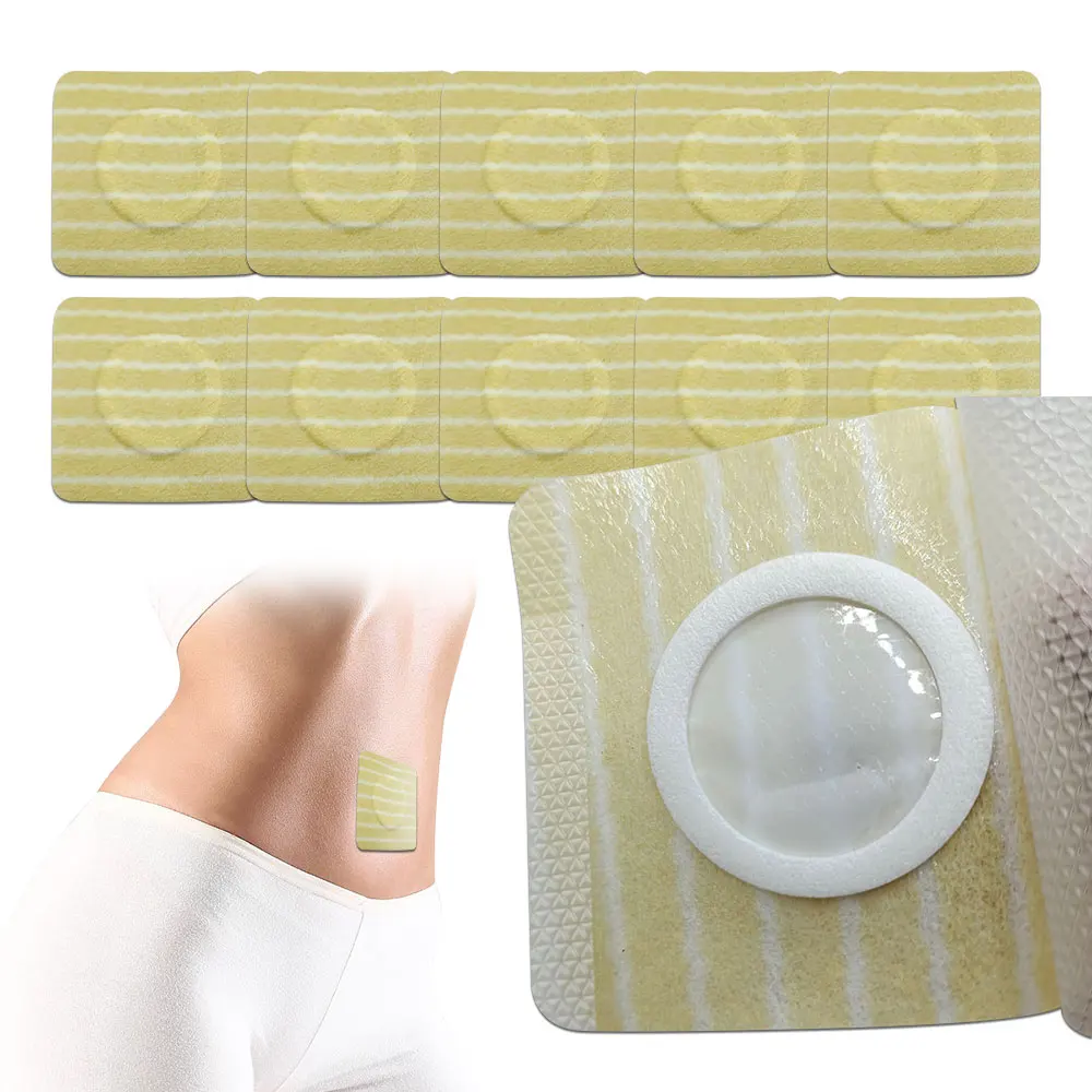 10Pcs Disposable Castor Oil Patches,Spunlace Absorbent Wrap,Highly Absorbent,Leak-Proof,Self-Adhesive,No Wash,Breathable