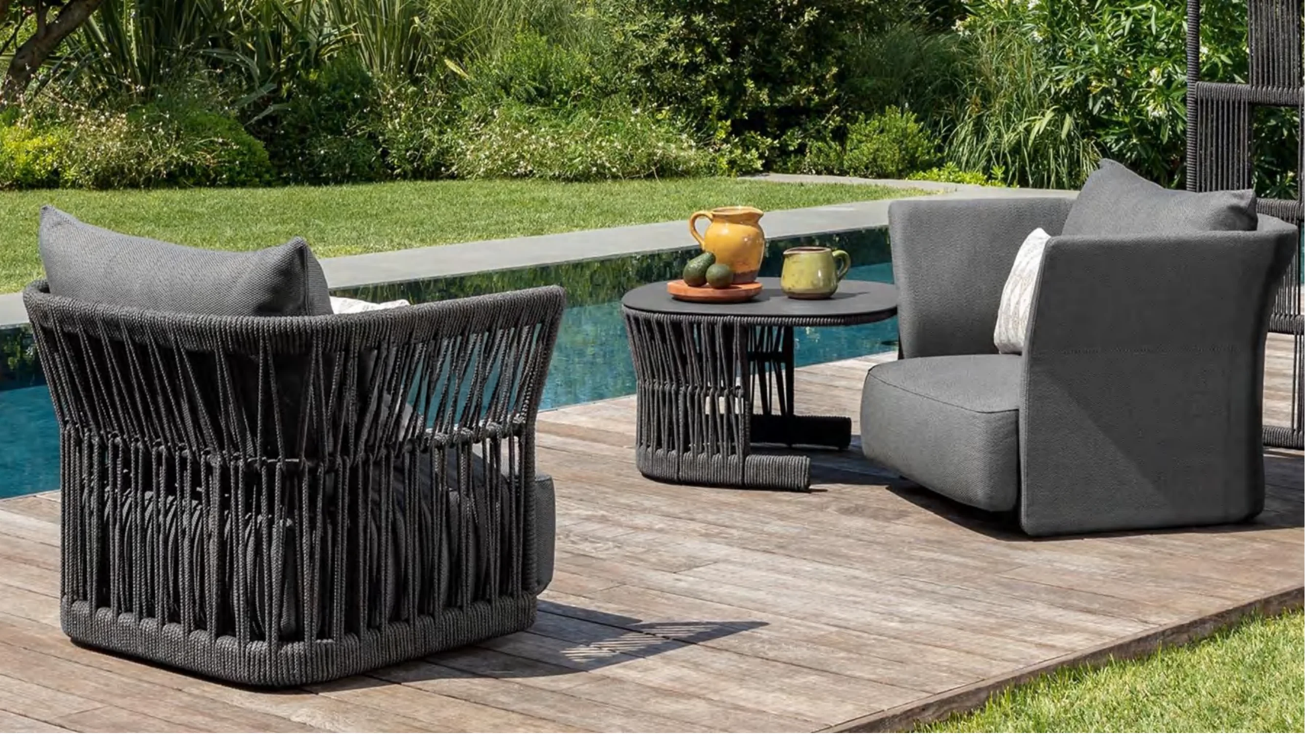 

Woven Rope Sofa Set Outdoor Furniture Leisure Balcony Garden Creative Hotel Courtyard Villa Room Garden Furniture