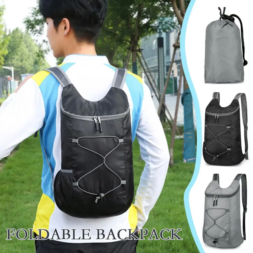 Outdoor Packable Backpack Large-capacity Foldable Camping Travel Daypack Sports Bag Backpack Anti-splash Hiking M2i7