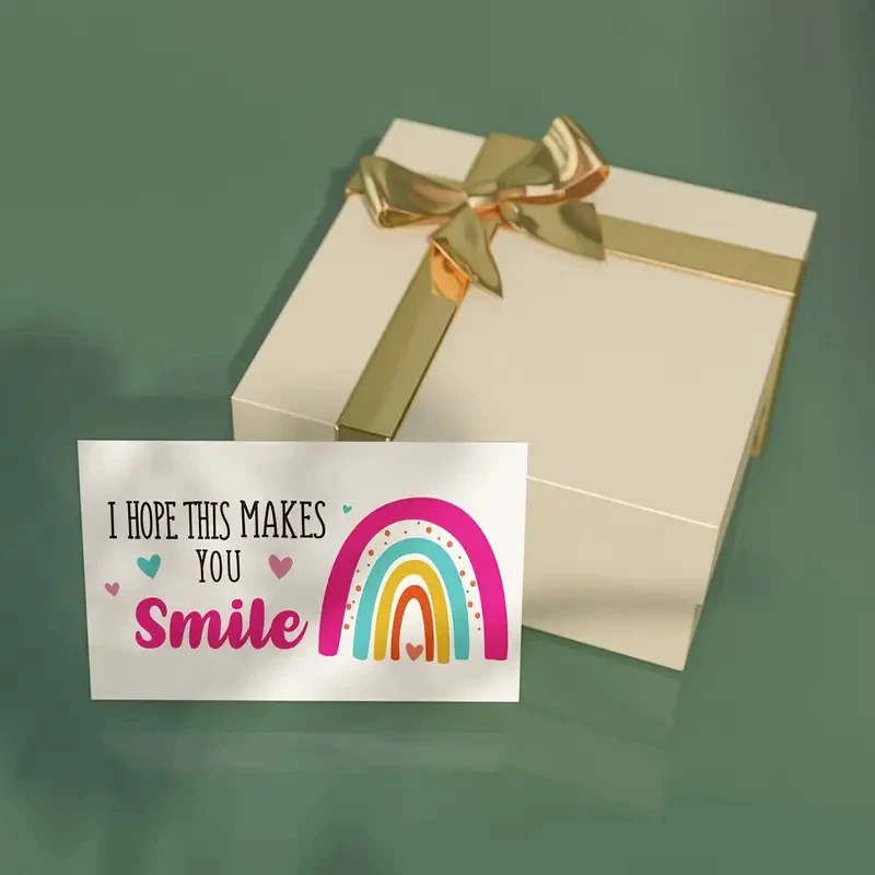 50 Sheets/pack I Hope This Makes You Smile, Thank You Cards, Shopping Greeting Cards, Buy Thank You Cards For Customers view 2