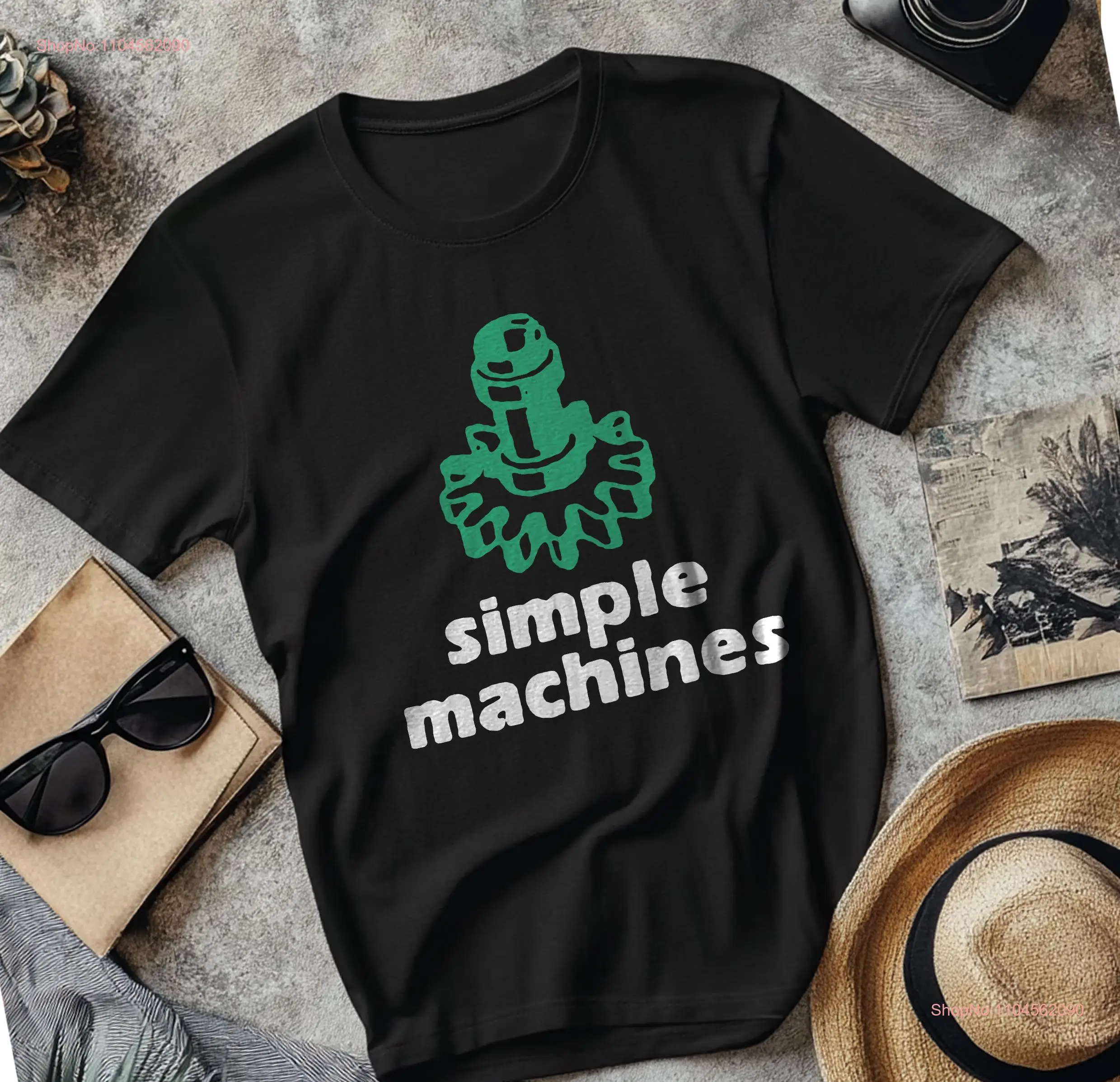 

Simple Machines records T shirt screen print short sleeve cotton long or short sleeves