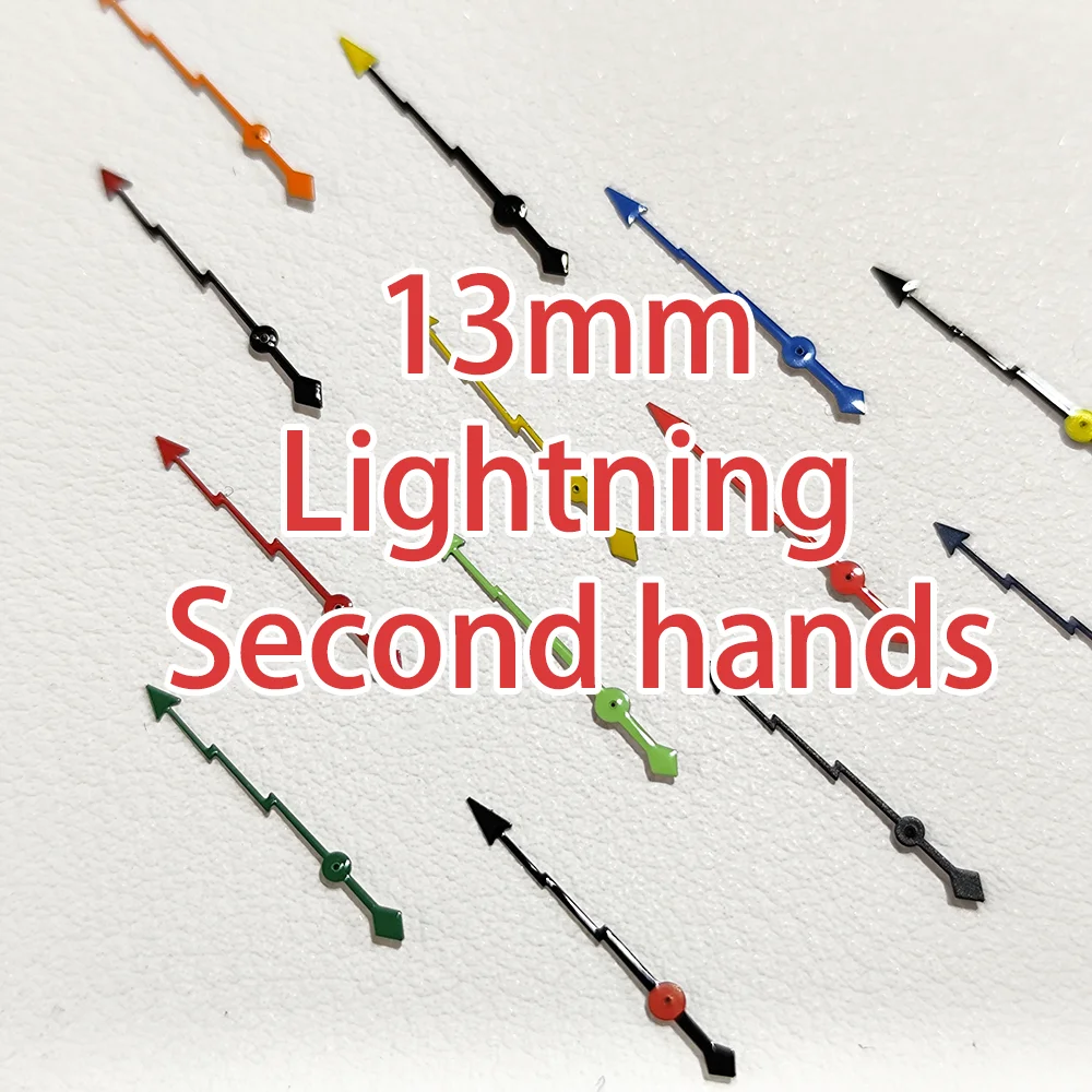 Watch 13mm Lightning Second Hand NO Luminous Suitable for NH 34/35/36 Movement Watch Hands Accessories Multi Color Selection