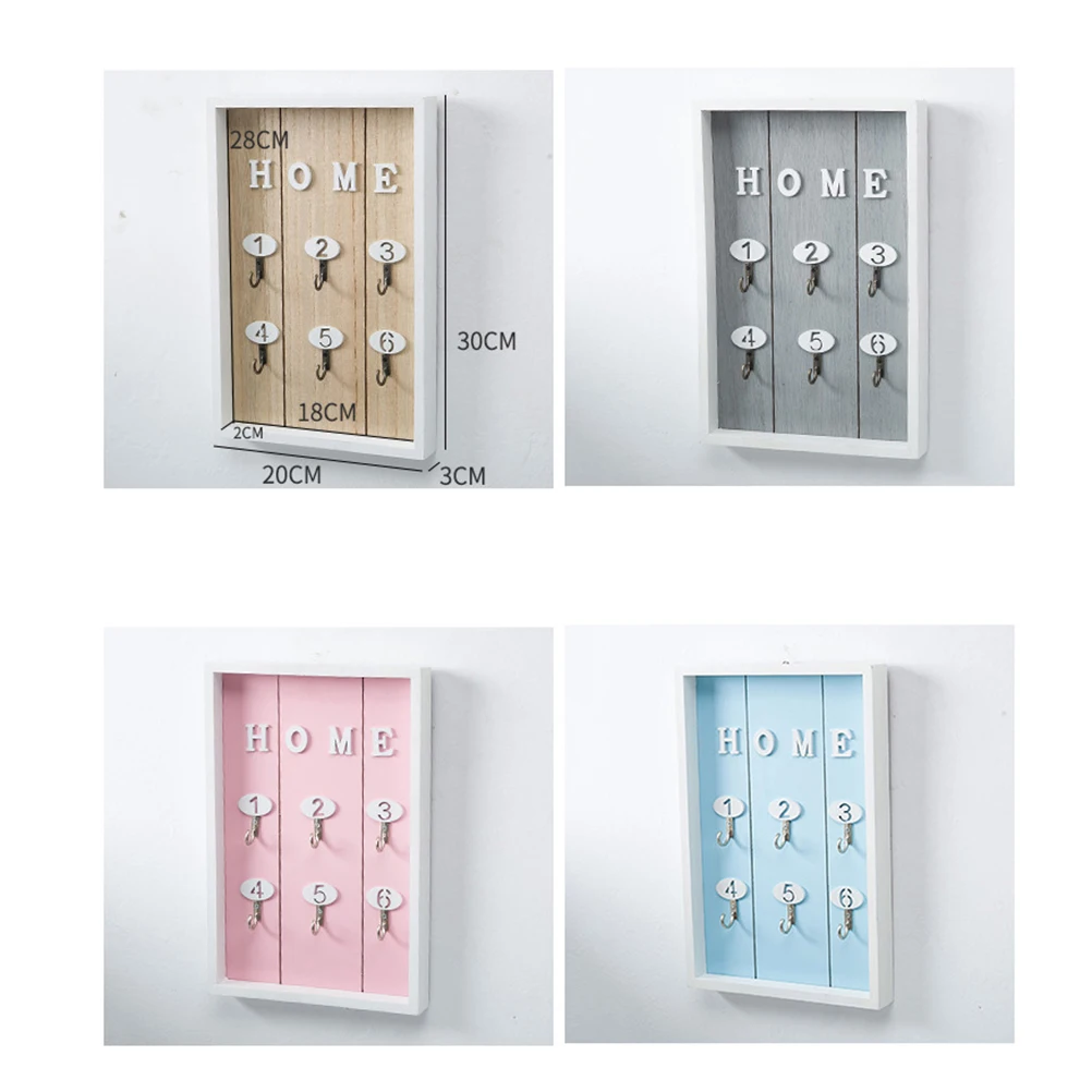 

Key Hook ganizer Rack 3 Hooks Wooden Key Holder Wall Mounted Home Office Kitchen Bedroom Hallway Coats Keys Hats Storage