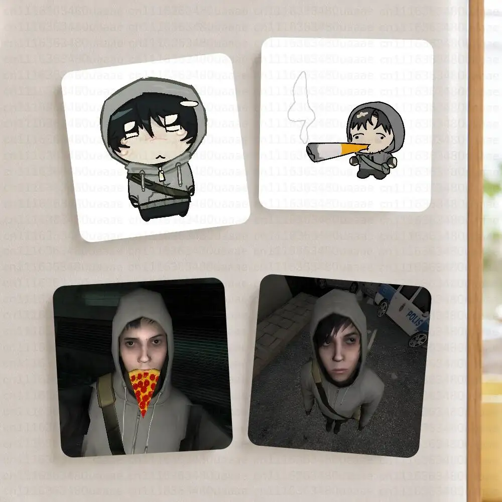 S-Simon Henriksson Cry Of Fear Fridge Magnets Set DIY Acrylic Sticker Kit for Refrigerator Decor Souvenir Gift