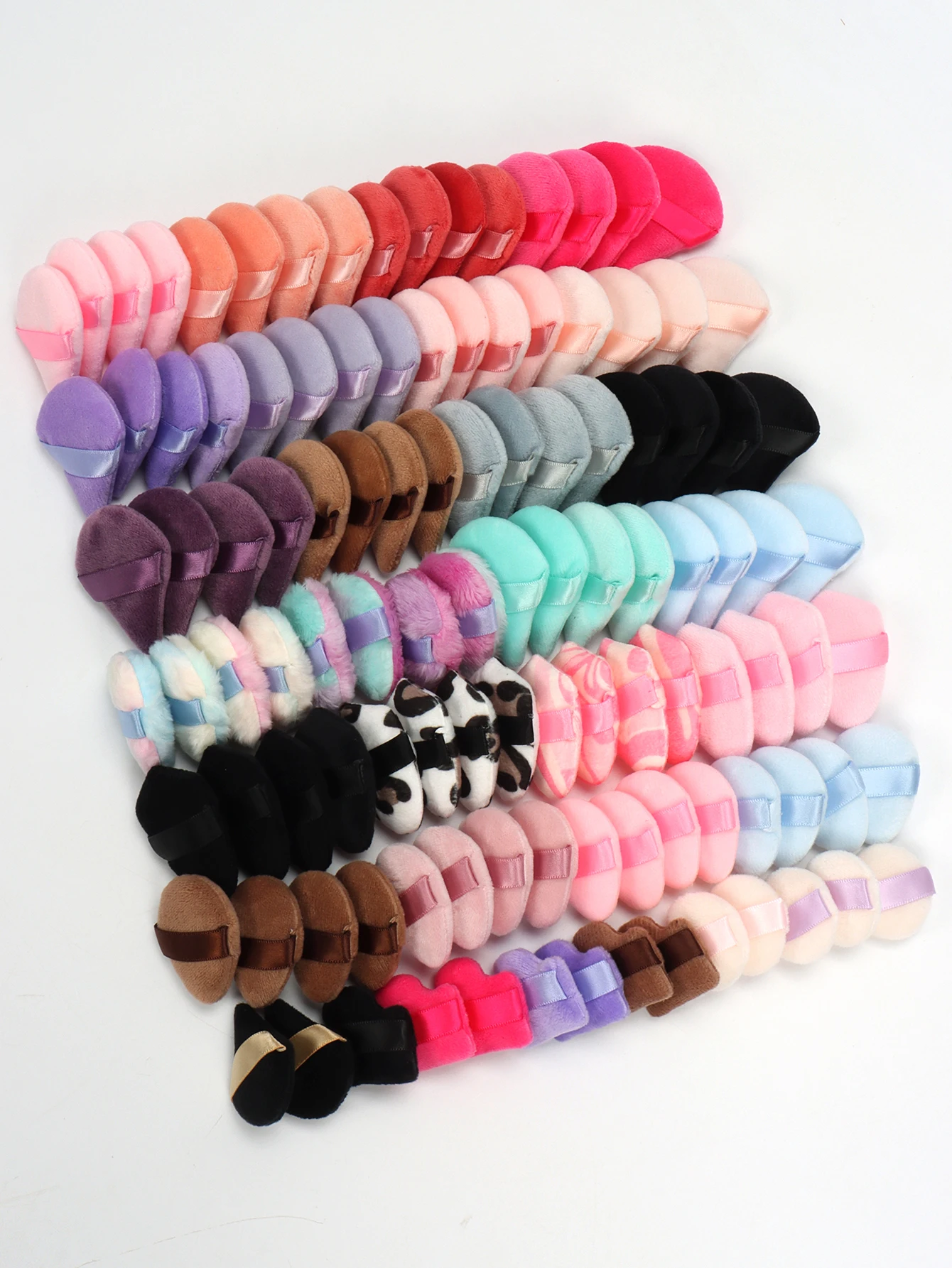 พัฟผ้าฝ้ายขนาดเล็กสุ่ม 10/20/40/60/80/100 ชิ้น ทําจากกํามะหยี่นุ่มพิเศษ เหมาะสําหรับทุกสภาพผิว