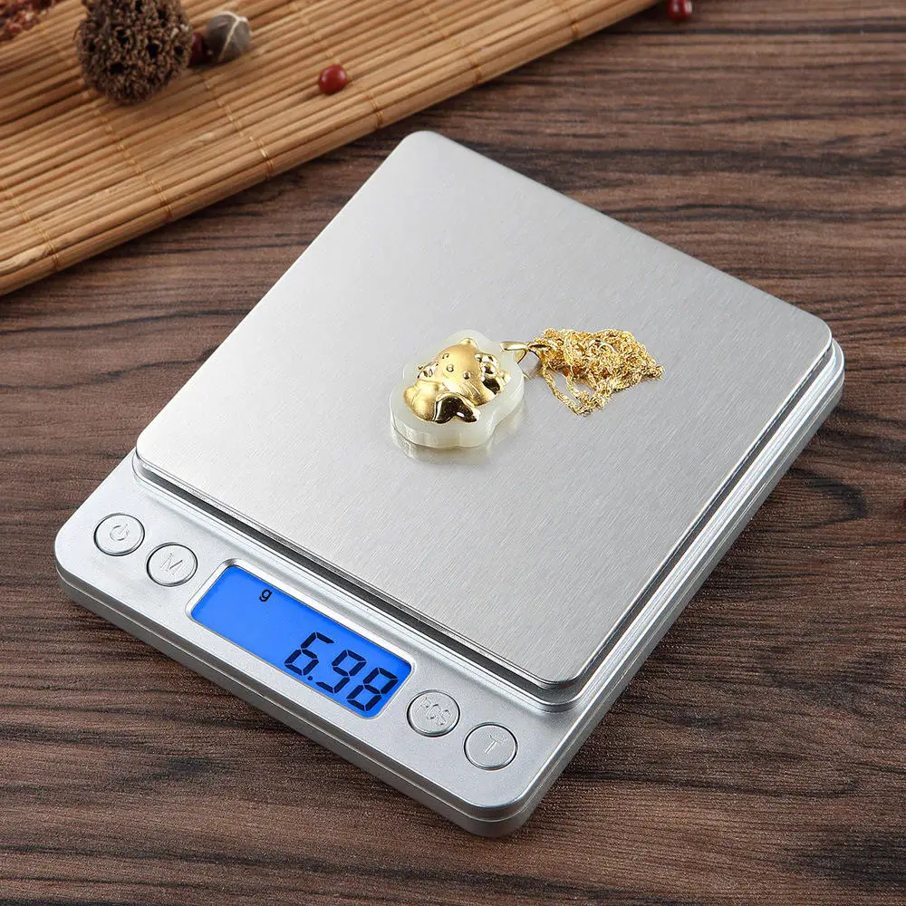 Balança digital lcd para joias, precisão inteligente, bolso eletrônico, portátil, cozinha, balança de alimentos, grama, equilíbrio de peso