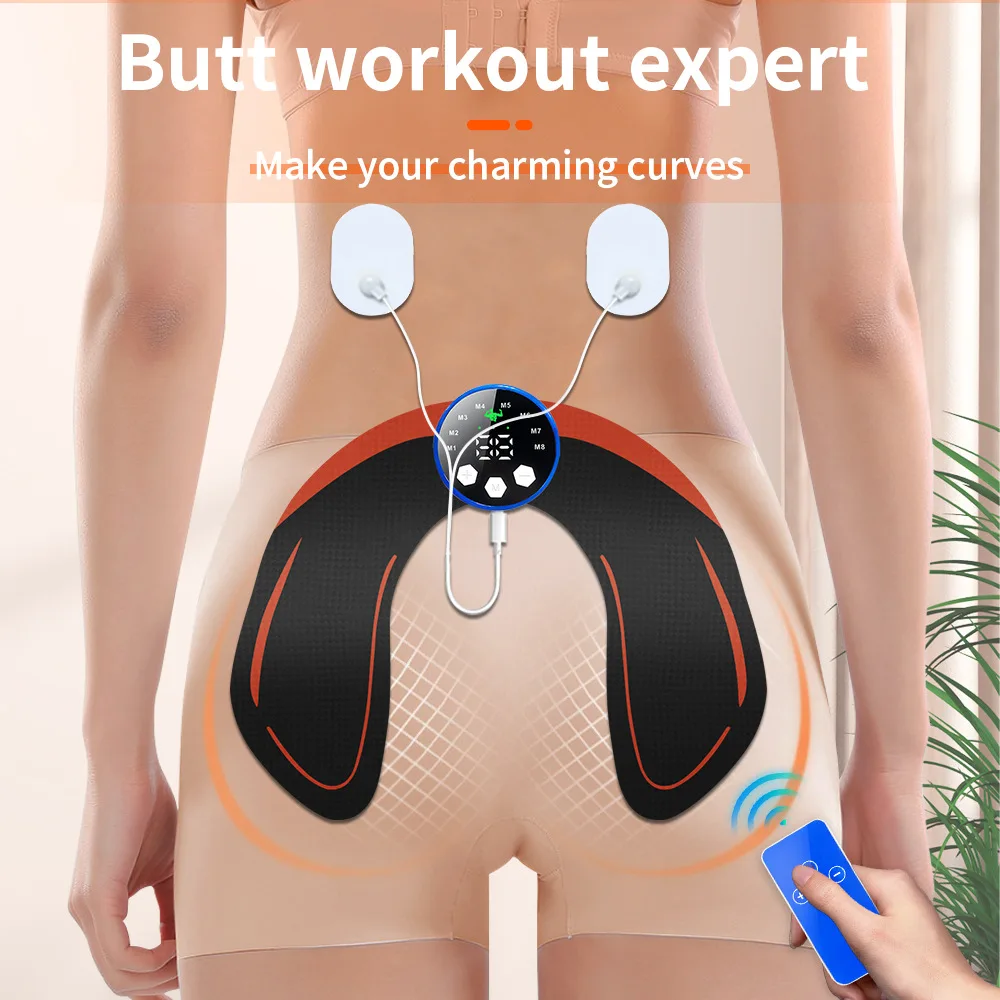 Wireless EMS Muscle Stimulator - Rechargeable Butt Trainer with 29 Levels & 8 Modes Body Shaper Dual Channel Toner for Home