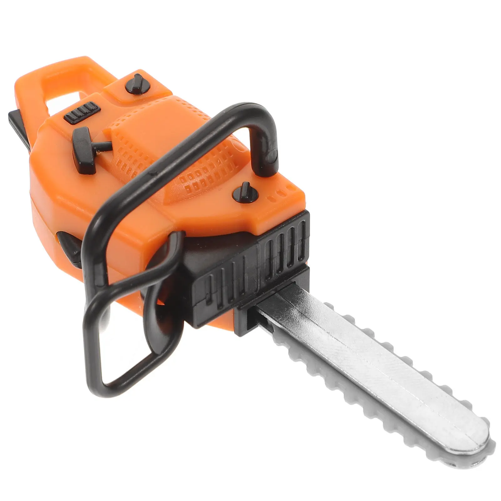 

Mini Chainsaw Mower for Miniature House Projects Tough PVC Build Vivid Design Compact Lawn Care Tool for Detailed Diorama