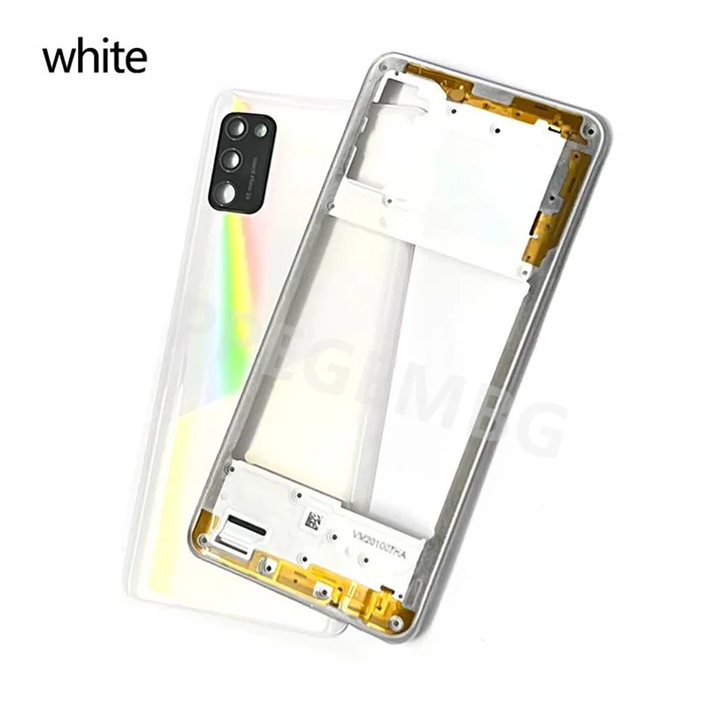 A41 For Samsung Galaxy A41 A415 Battery Case Phone Housing Chassis Middle Frame Back Cover Side Buttons Camera Lens Repair Parts