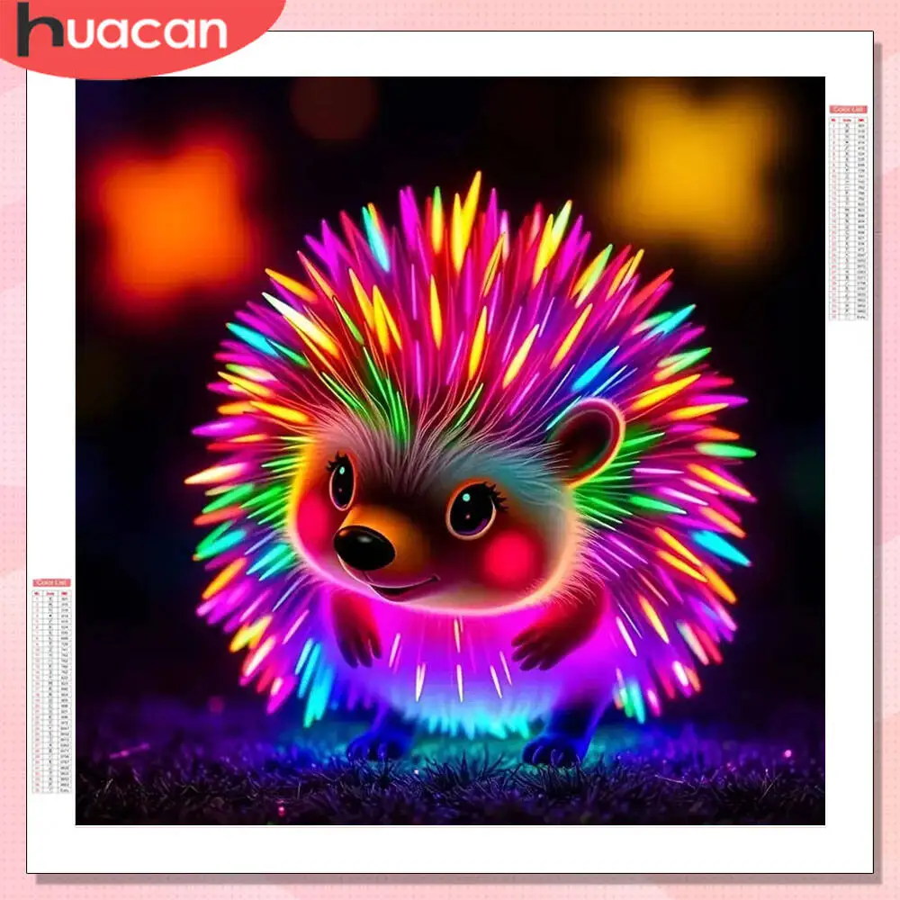 ภาพปักเพชร 5 มิติ ลายเม่น งานปักเพชรแบบเต็มสี่เหลี่ยมและทรงกลม สำหรับตกแต่งบ้าน โมเสกเพชร