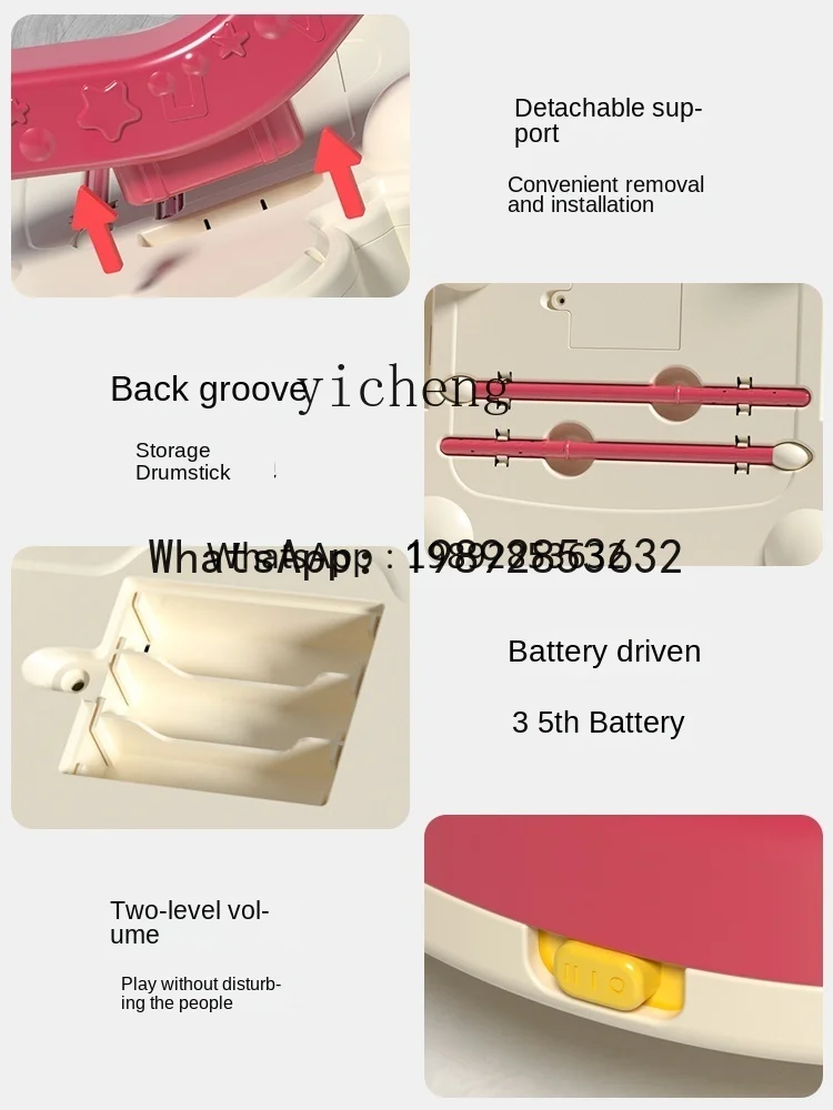 لعبة لوحة المفاتيح الإلكترونية للأطفال التعليم المبكر مجموعة طبلة البيانو التنوير الموسيقي