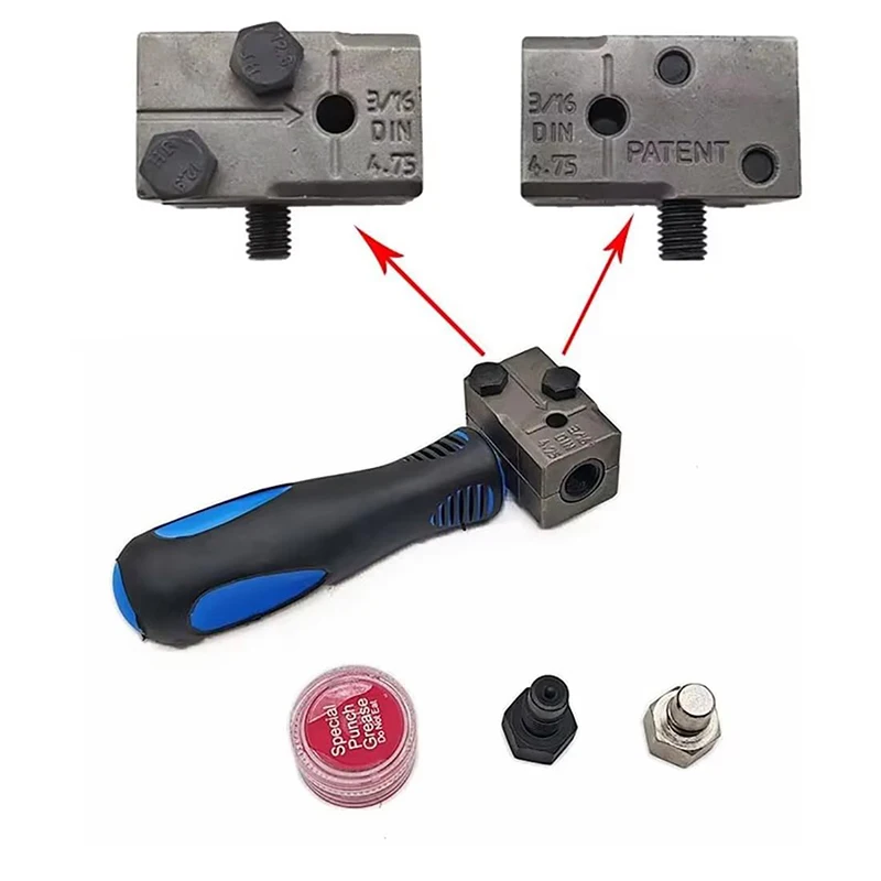 Set da 5 pezzi / Set da 6 pezzi Strumento per svasare il tubo del freno automobilistico Il set di strumenti combinati per riparazioni auto da 4,75 mm