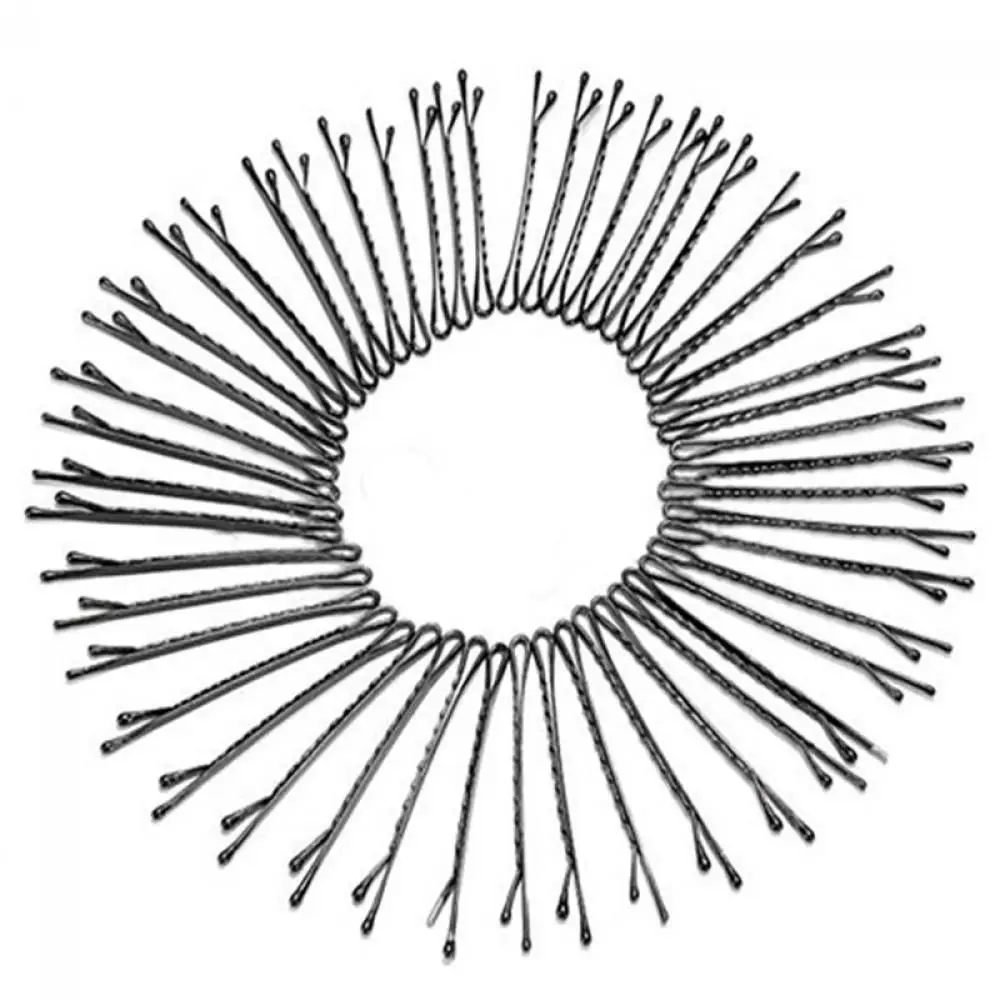 60Pcs Black Salon Metal Grip Fashion Hair Barrette Hairpin Clip Bobby Pin