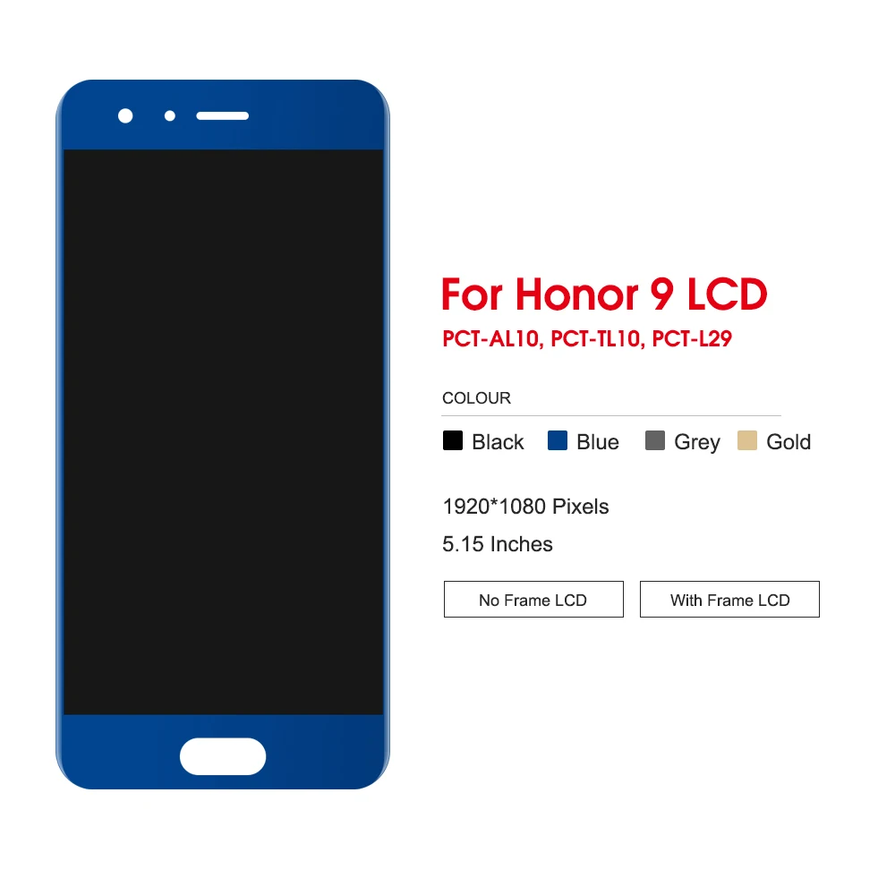 5.15'' Display For Honor 9 LCD Display Touch Screen Digitizer Assembly For Honor 9 STF-L09 display screen